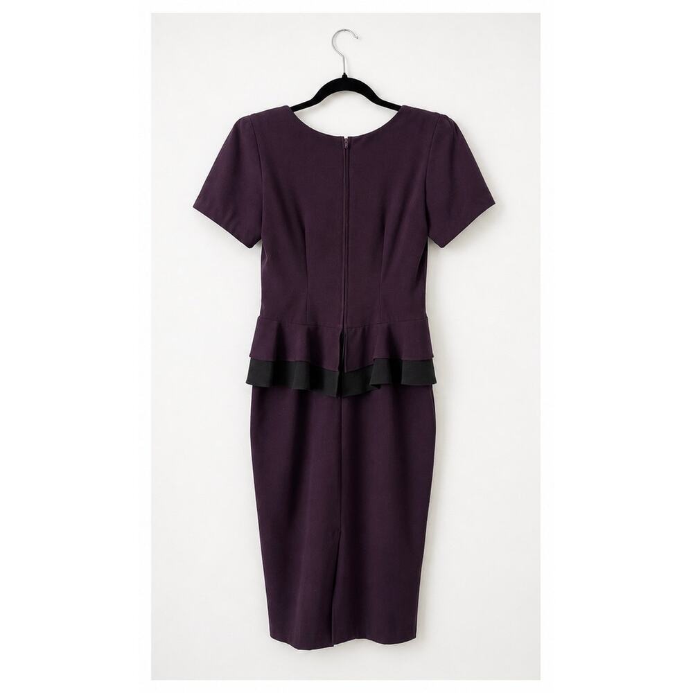 Stop Staring! Purple Peplum Pencil Dress Size M - Picture 3 of 4